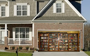 Library Garage Door Screen Illusion