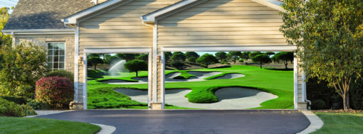 Golf Course Garage Door Screen